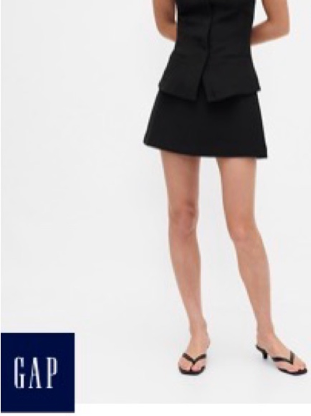 GAP A-Line Mini Skirt Skort in Black